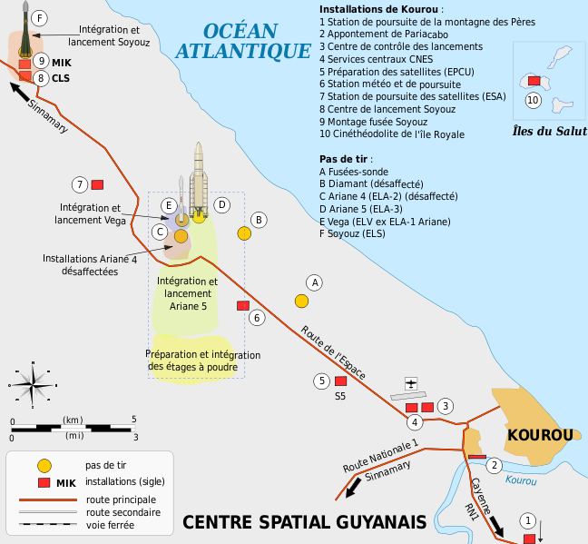 Plan du Centre Spatial Guyanais